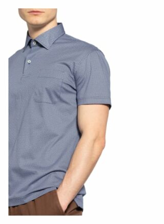 van Laack Poloshirt Herren, Blau