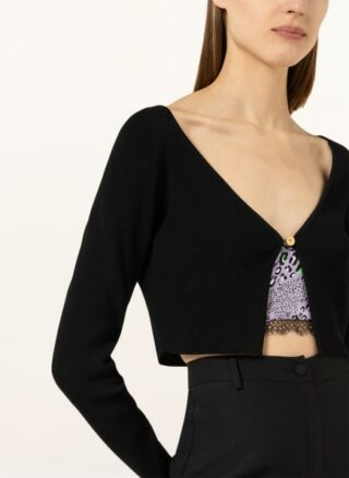 Versace Cropped-Strickjacke schwarz