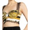 Versace Cropped-Top Aus Seide gelb