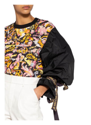 Versace Jeans Couture Sweatshirt Im Materialmix schwarz