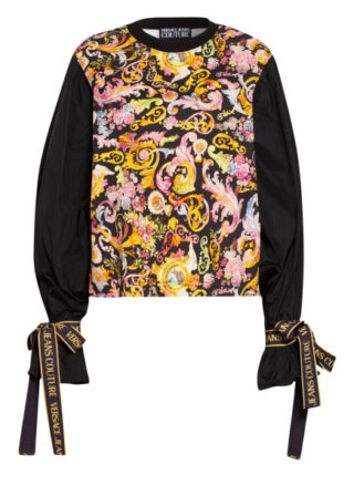 Versace Jeans Couture Sweatshirt Im Materialmix schwarz