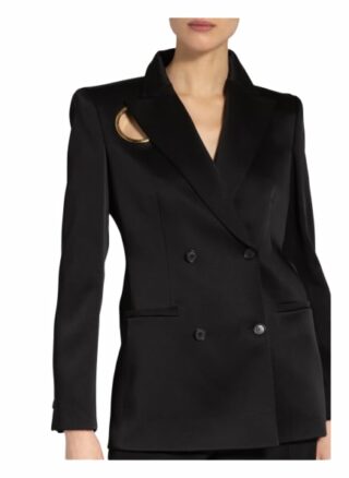 Versace Satinblazer schwarz