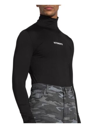 Vetements Longsleeve Mit Rollkragen schwarz