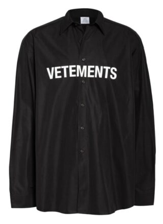 Vetements Oversized-Hemd Comfort Fit schwarz