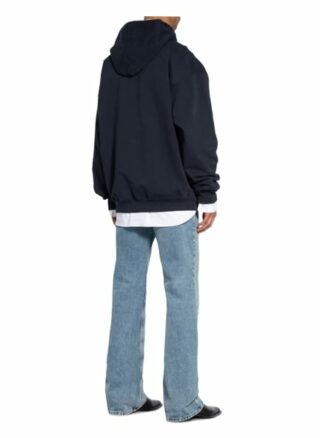 Vetements Oversized-Hoodie Mit Stickereien blau