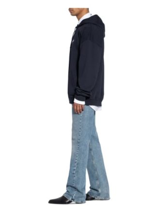 Vetements Oversized-Hoodie Mit Stickereien blau