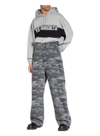 VETEMENTS Oversized-Hoodie Herren, Grau