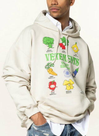 Vetements Oversized-Hoodie weiss