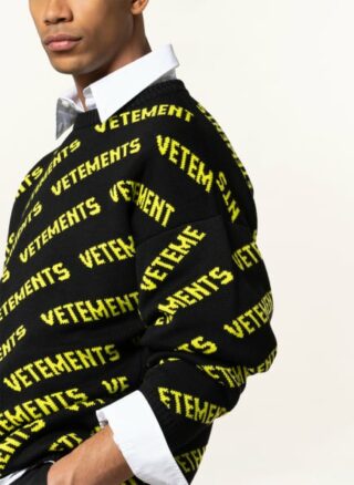 VETEMENTS Oversized-Pullover Herren, Schwarz