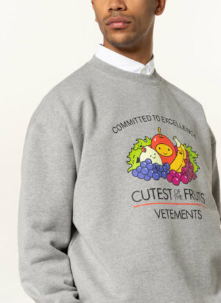 VETEMENTS Sweatshirt Herren, Grau