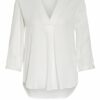 Vila Blusenshirt Mit 3/4-Arm weiss