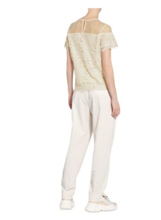 Vila T-Shirt Aus Spitze weiss