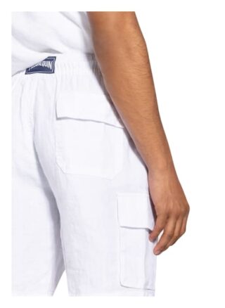 Vilebrequin Cargo-Shorts Baie Aus Leinen weiss