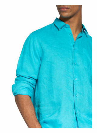 Vilebrequin Leinenhemd Regular Fit blau