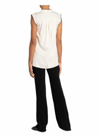 Weekend Maxmara Bluse Ferito Im Materialmix weiss