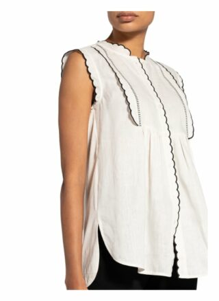 Weekend Maxmara Bluse Ferito Im Materialmix weiss