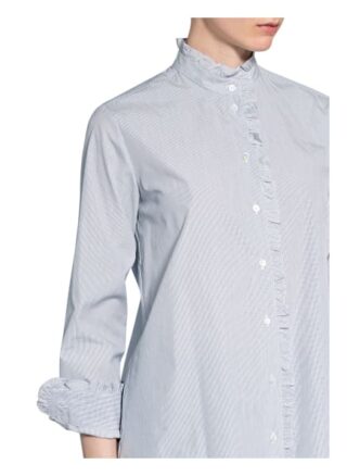 Weekend Maxmara Bluse Mit Rüschenbesatz blau