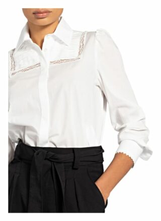 Weekend Maxmara Hemdbluse Limone Mit Spitze weiss