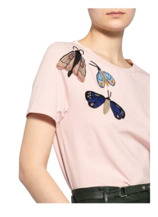 Weekend Maxmara T-Shirt Tracia Mit Perlenbesatz rosa
