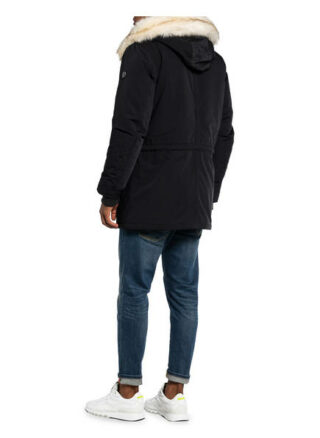 WELLENSTEYN Black X Men Parka Herren, Schwarz