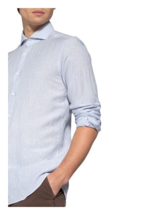 Windsor. Hemd Lano Regular Fit Mit Leinen blau