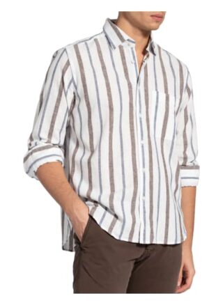 Windsor. Hemd Orleandro Comfort Fit Mit Leinen weiss