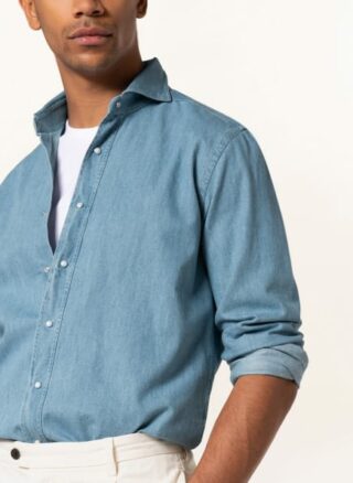 windsor. Lugano Jeanshemd Herren, Blau