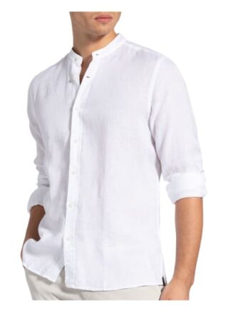Windsor. Leinenhemd Leno Slim Fit Mit Stehkragen weiss