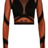 Wolford Sheer Motion Longsleeve Damen, Schwarz