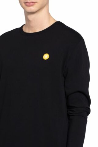 WOOD WOOD Mel Longsleeve Herren, Schwarz