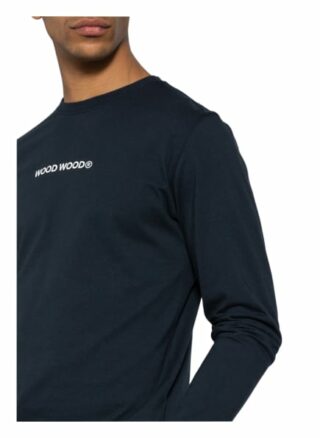 WOOD WOOD Peter Longsleeve Herren, Blau