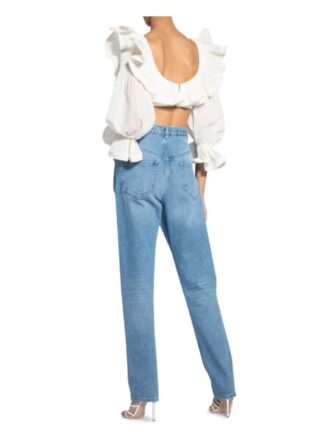 Zimmermann Cropped-Bluse The Lovestruck Mit Volants beige