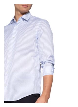 Zzegna Hemd Regular Fit Mit Leinen blau