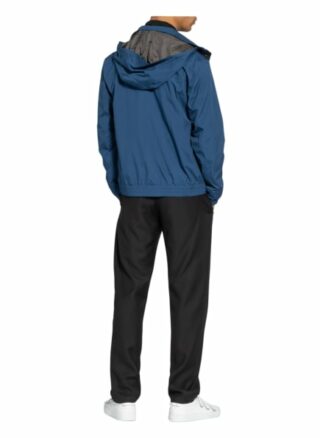 Zzegna Jacke Mit Abnehmbarer Kapuze blau