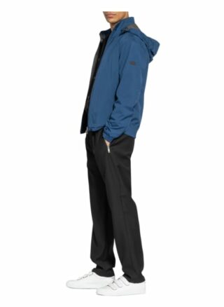Zzegna Jacke Mit Abnehmbarer Kapuze blau