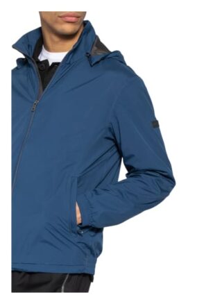 Zzegna Jacke Mit Abnehmbarer Kapuze blau