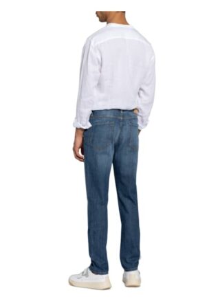 Zzegna Leinenhemd Slim Fit Mit Stehkragen weiss