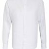 Zzegna Leinenhemd Slim Fit Mit Stehkragen weiss