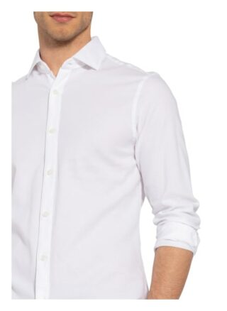 Zzegna Piqué-Hemd Slim Fit weiss