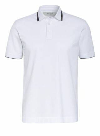 Zzegna Piqué-Poloshirt weiss