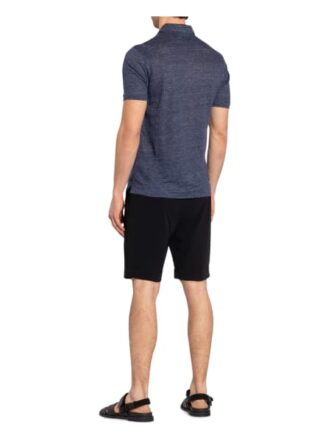 Zzegna Poloshirt Aus Leinen blau
