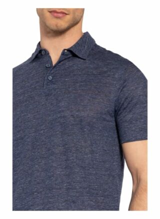 Zzegna Poloshirt Aus Leinen blau