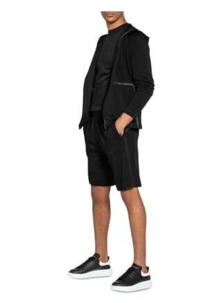 Zzegna Sweatshorts Aus Merinowolle Mit Galonstreifen schwarz
