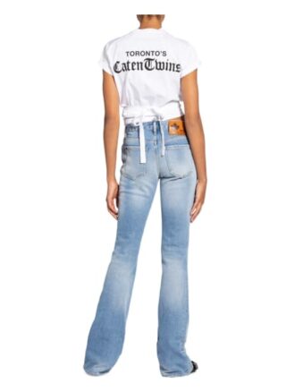 dsquared2 Cropped-Shirt weiss