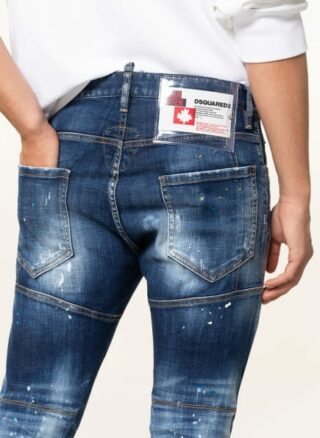dsquared2 Destroyed Jeans Tidy Biker Slim Fit blau