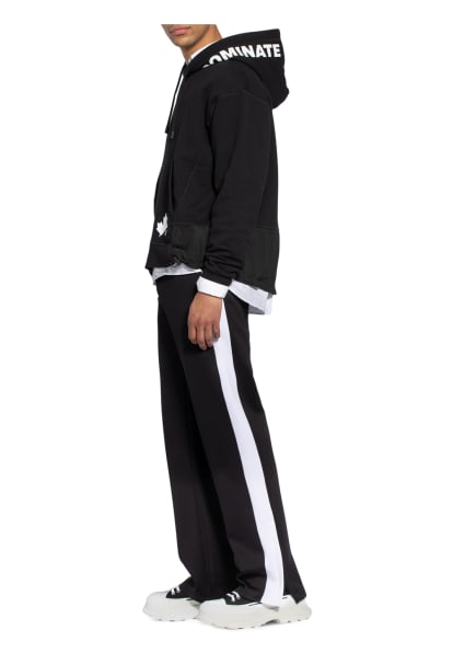 dsquared2 Hoodie Im Materialmix schwarz dsquared2 Hoodie Im Materialmix schwarz