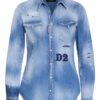 dsquared2 Jeansbluse d2 blau