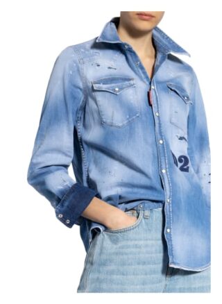 dsquared2 Jeansbluse d2 blau
