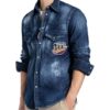 dsquared2 Jeanshemd Regular Fit blau