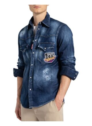 dsquared2 Jeanshemd Regular Fit blau